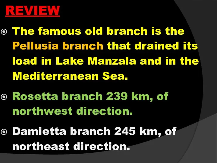 REVIEW The famous old branch is the Pellusia branch that