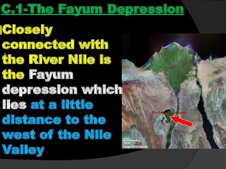 . C.1-The Fayum Depression Closely connected with the River Nile
