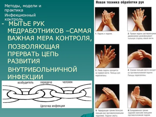 - МЫТЬЕ РУК МЕДРАБОТНИКОВ –САМАЯ ВАЖНАЯ МЕРА КОНТРОЛЯ, ПОЗВОЛЯЮЩАЯ ПРЕРВАТЬ