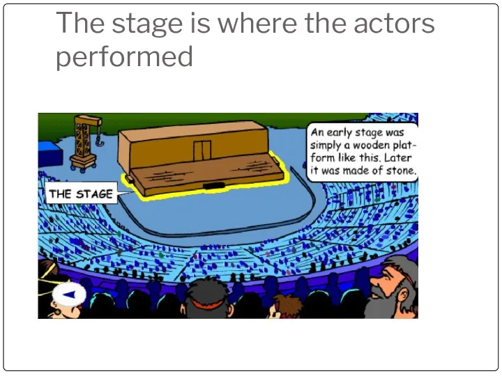 The stage is where the actors performed