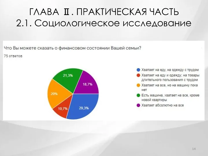 ГЛАВА Ⅱ. ПРАКТИЧЕСКАЯ ЧАСТЬ 2.1. Социологическое исследование