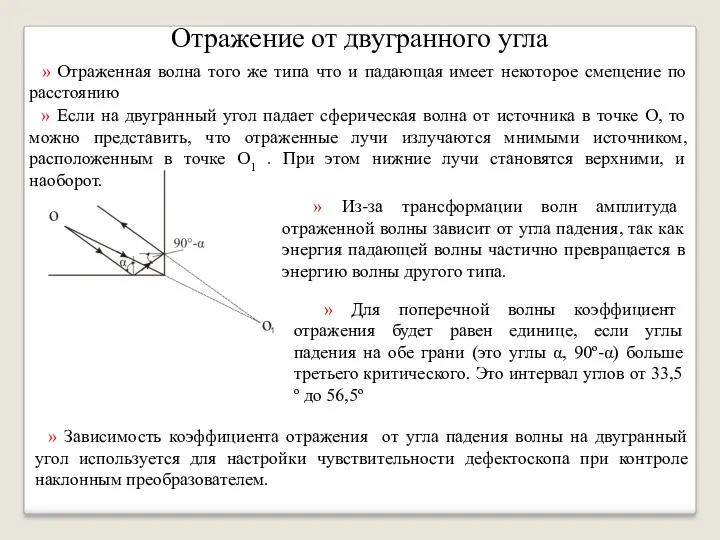 Отражение от двугранного угла » Отраженная волна того же типа