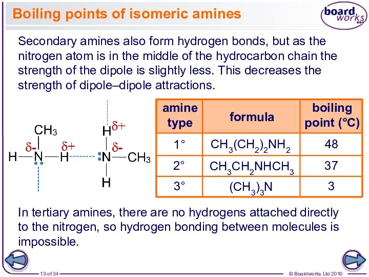 In tertiary amines, there are no hydrogens attached directly to