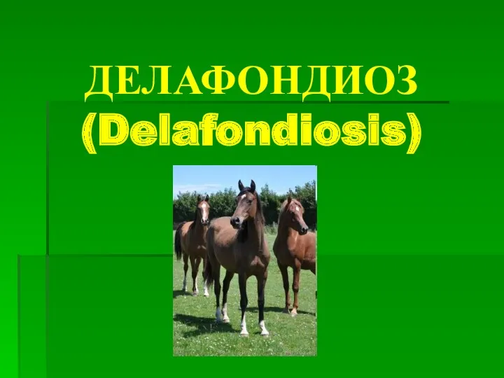 ДЕЛАФОНДИОЗ (Delafondiosis)