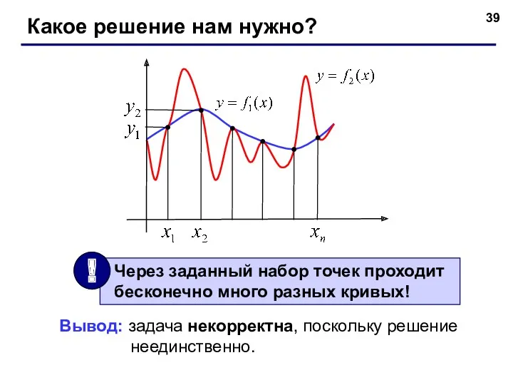 Какое решение нам нужно? Вывод: задача некорректна, поскольку решение неединственно.