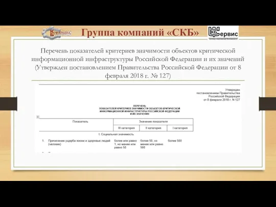 Перечень показателей критериев значимости объектов критической информационной инфраструктуры Российской Федерации