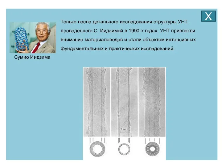 Только после детального исследования структуры УНТ, проведенного С. Иидзимой в