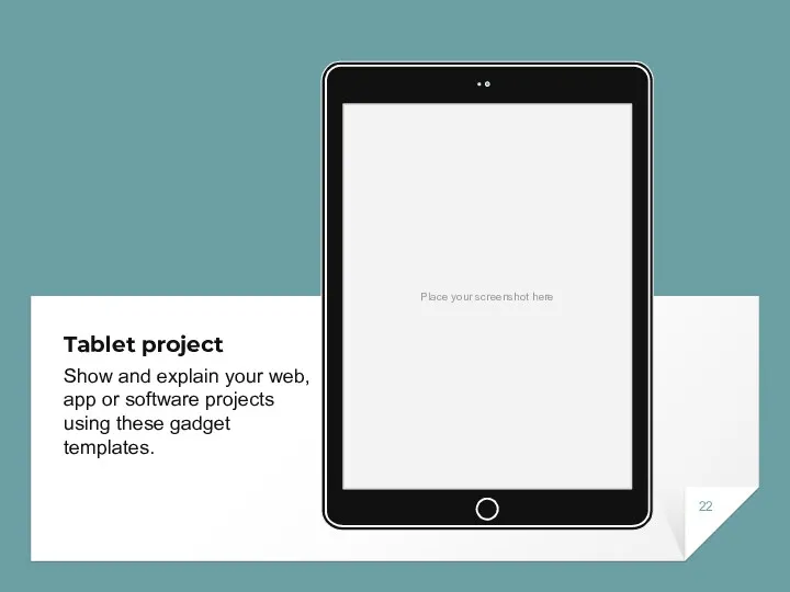 Tablet project Show and explain your web, app or software