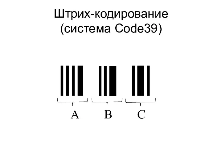 Штрих-кодирование (система Code39)
