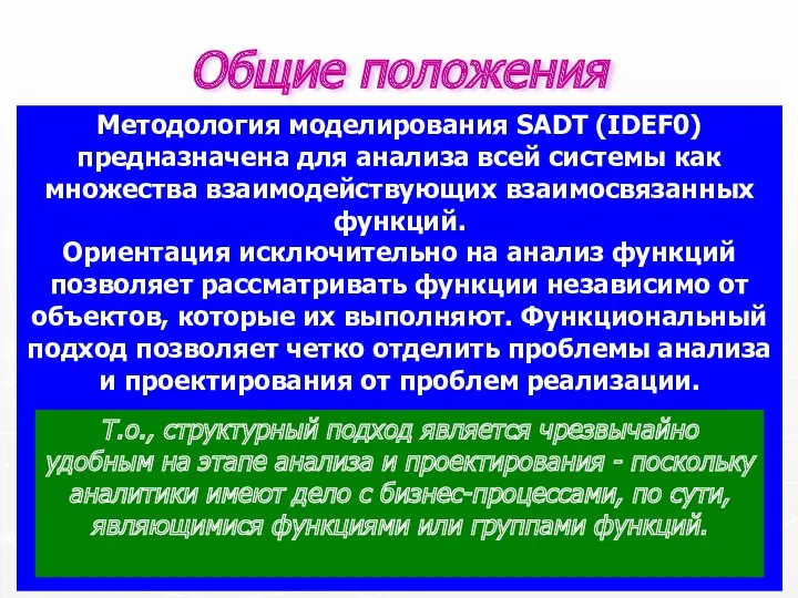 Общие положения основой структурного подхода является методология SADT (Structured Analysis