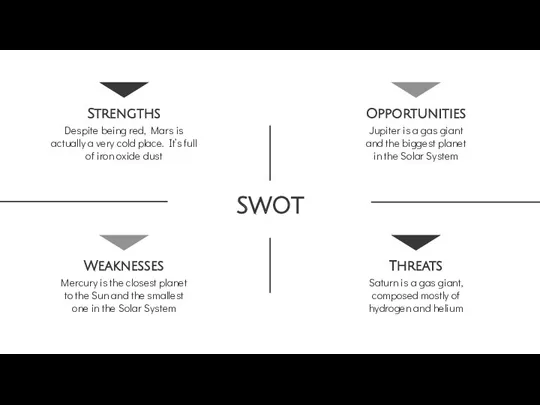 SWOT Strengths Despite being red, Mars is actually a very cold place. It’s