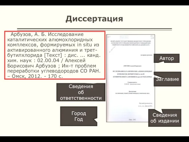 Диссертация Арбузов, А. Б. Исследование каталитических алюмохлоридных комплексов, формируемых in