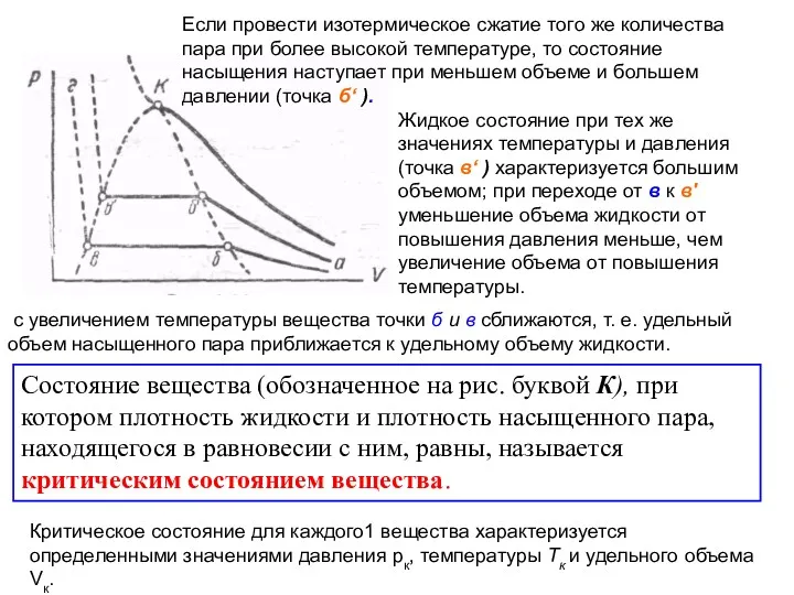 Если провести изотермическое сжатие того же количества пара при более высокой температуре, то