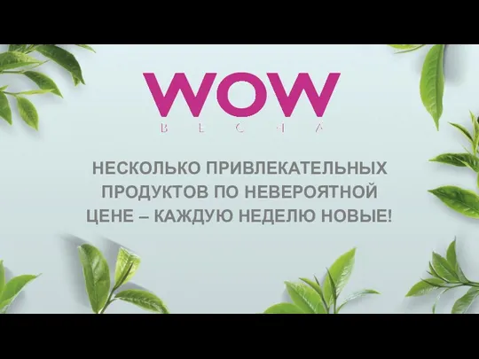 НЕСКОЛЬКО ПРИВЛЕКАТЕЛЬНЫХ ПРОДУКТОВ ПО НЕВЕРОЯТНОЙ ЦЕНЕ – КАЖДУЮ НЕДЕЛЮ НОВЫЕ!