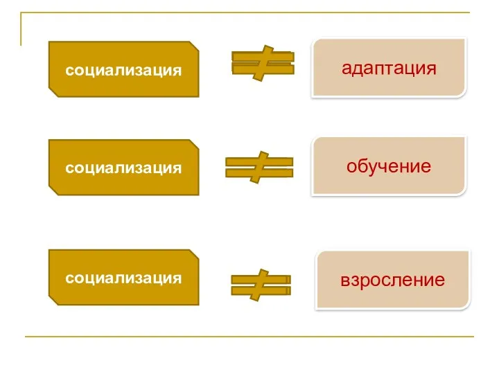 социализация социализация социализация адаптация обучение взросление