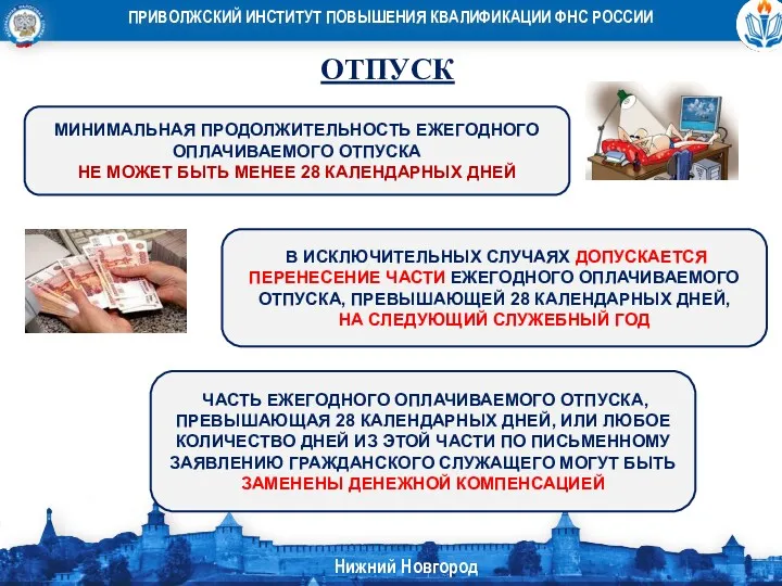 ОТПУСК ЧАСТЬ ЕЖЕГОДНОГО ОПЛАЧИВАЕМОГО ОТПУСКА, ПРЕВЫШАЮЩАЯ 28 КАЛЕНДАРНЫХ ДНЕЙ, ИЛИ ЛЮБОЕ КОЛИЧЕСТВО ДНЕЙ