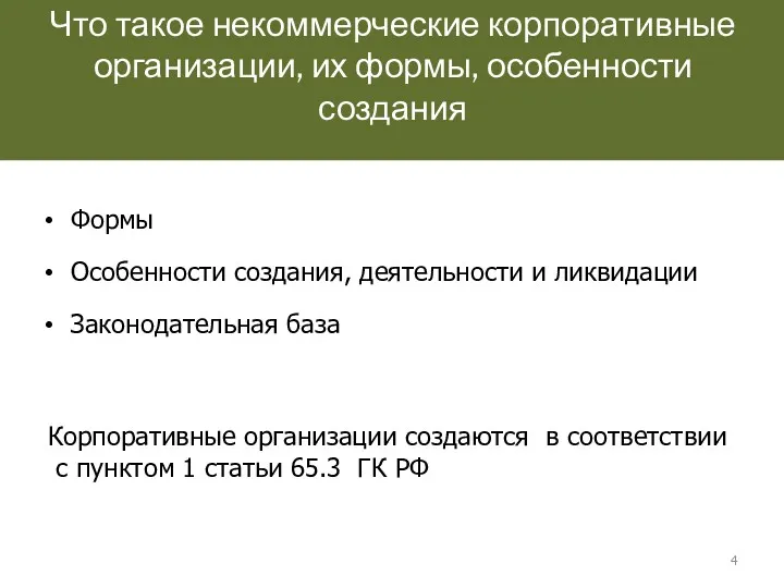 Что такое некоммерческие корпоративные организации, их формы, особенности создания Формы