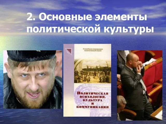 2. Основные элементы политической культуры