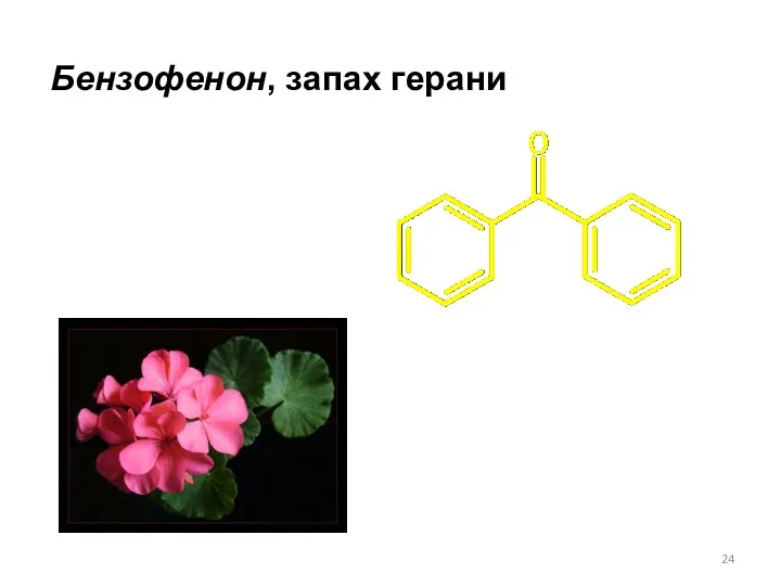 Бензофенон, запах герани