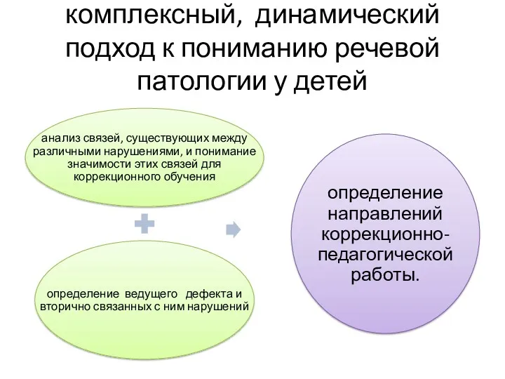 комплексный, динамический подход к пониманию речевой патологии у детей