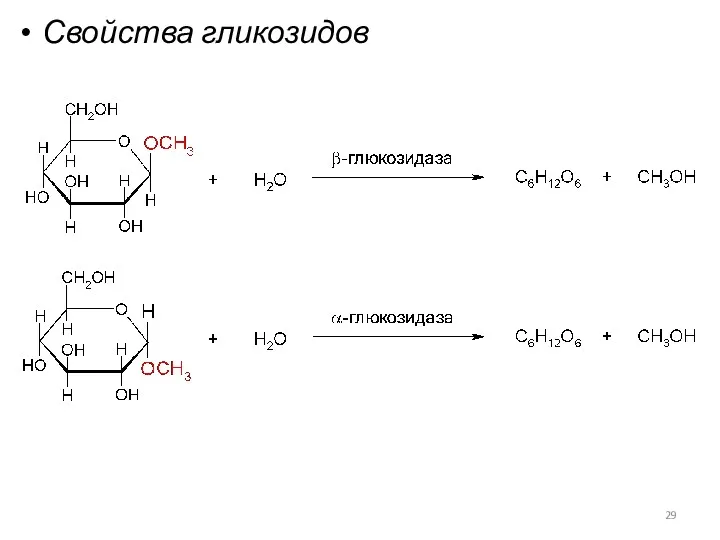 Свойства гликозидов