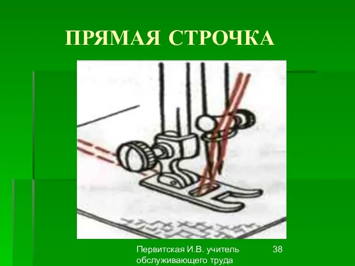 Первитская И.В. учитель обслуживающего труда Макушинской СОШ ПРЯМАЯ СТРОЧКА