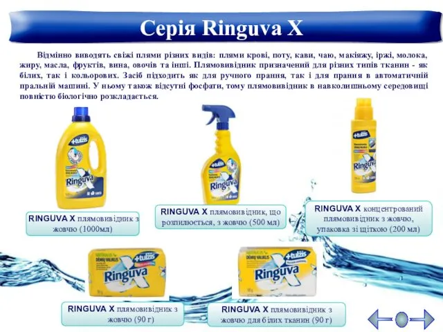Серія Ringuva X RINGUVA X концентрований плямовивідник з жовчю, упаковка