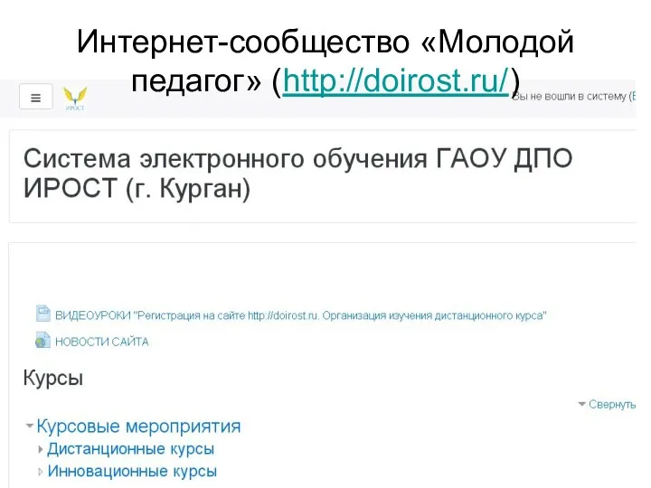 Интернет-сообщество «Молодой педагог» (http://doirost.ru/)