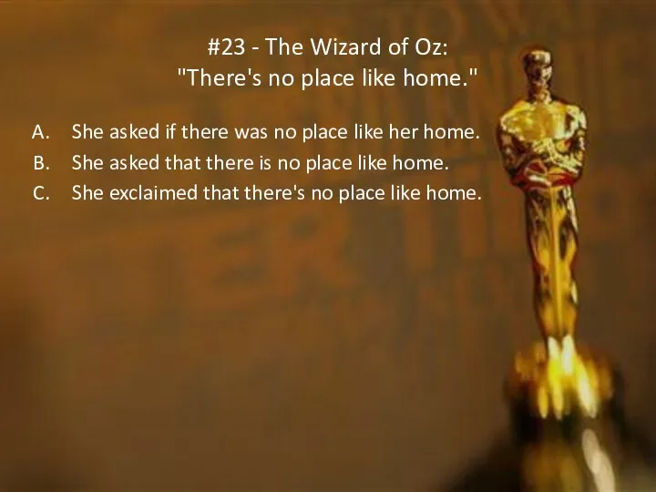 #23 - The Wizard of Oz: "There's no place like