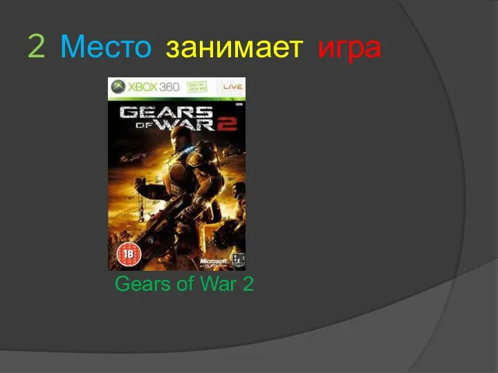 2 Место занимает игра Gears of War 2