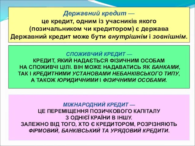 Державний кредит — це кредит, одним із учасників якого (позичальником