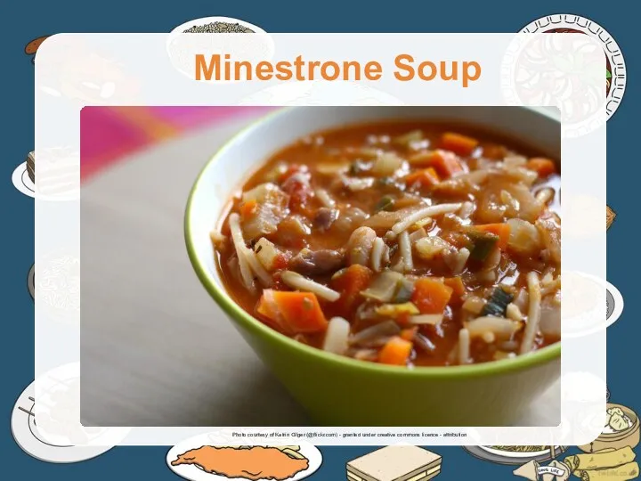 Minestrone Soup Photo courtesy of Katrin Gilger (@flickr.com) - granted under creative commons licence - attribution