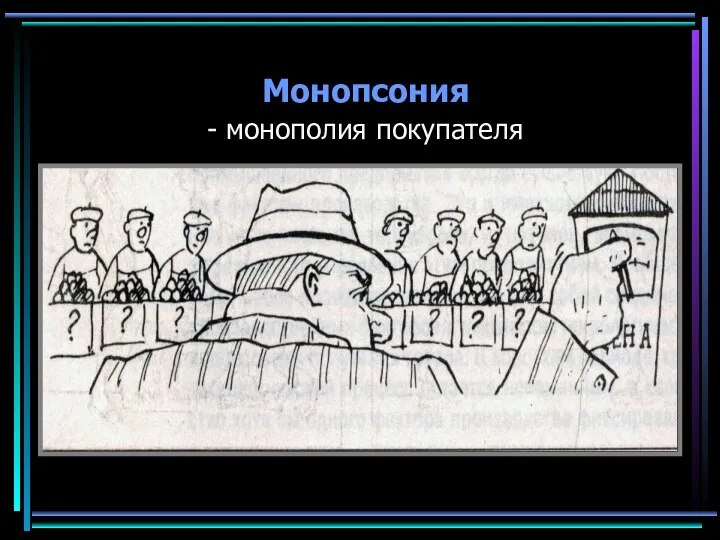 Монопсония - монополия покупателя