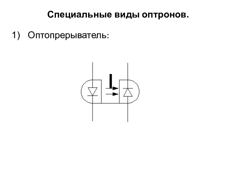 Специальные виды оптронов. Оптопрерыватель: