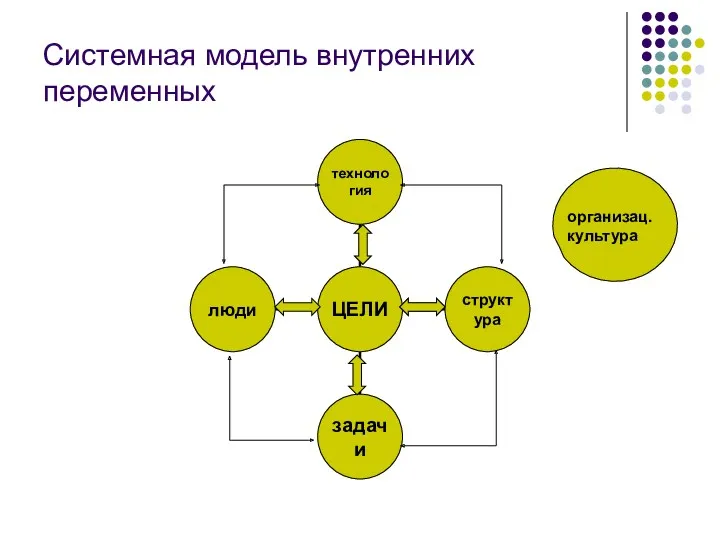 Системная модель внутренних переменных организац. культура