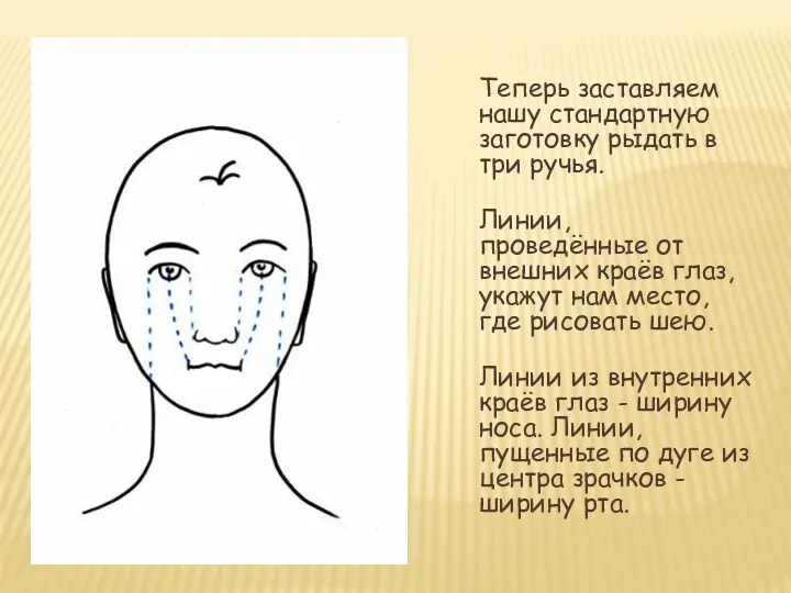 Теперь заставляем нашу стандартную заготовку рыдать в три ручья. Линии,