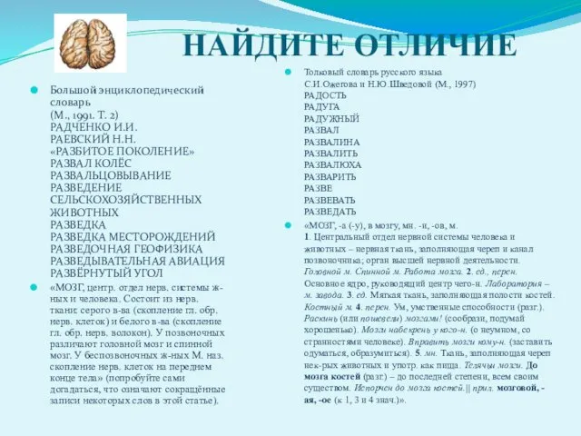 НАЙДИТЕ ОТЛИЧИЕ Большой энциклопедический словарь (М., 1991. Т. 2) РАДЧЕНКО