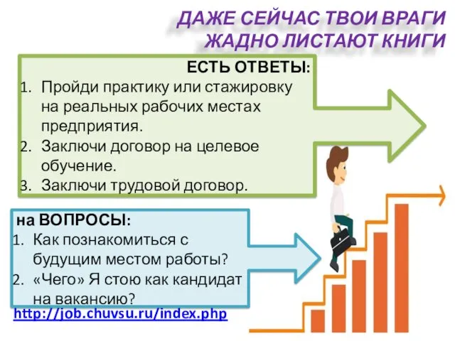 ДАЖЕ СЕЙЧАС ТВОИ ВРАГИ ЖАДНО ЛИСТАЮТ КНИГИ http://job.chuvsu.ru/index.php на ВОПРОСЫ: