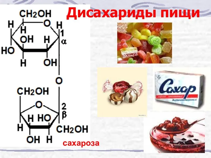 Дисахариды пищи сахароза