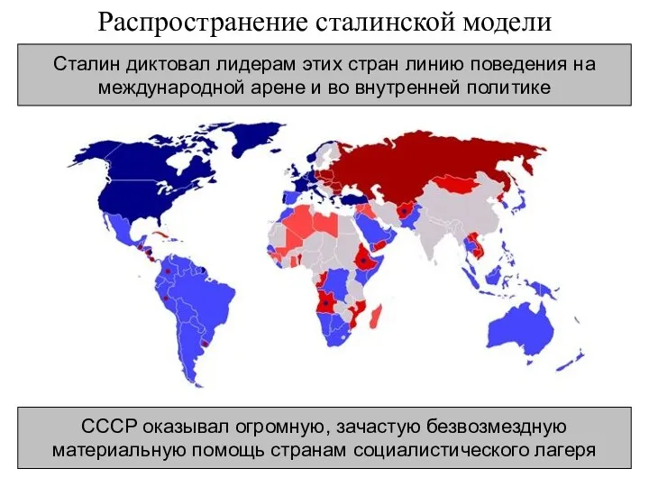 Сталин диктовал лидерам этих стран линию поведения на международной арене