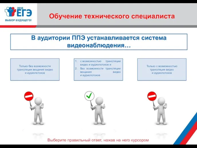 В аудитории ППЭ устанавливается система видеонаблюдения… с возможностью трансляции видео