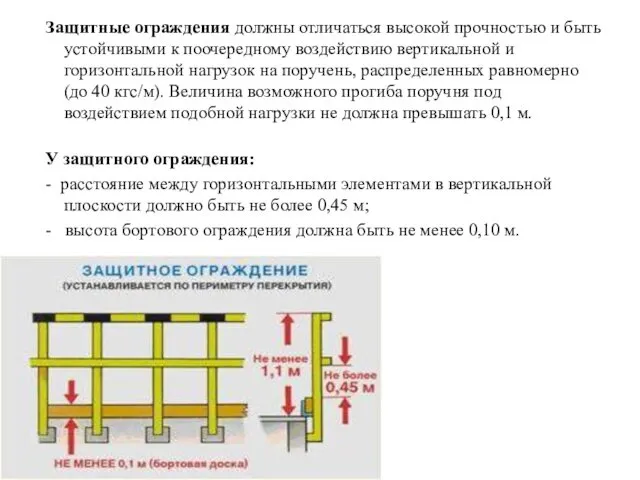 Защитные ограждения должны отличаться высокой прочностью и быть устойчивыми к