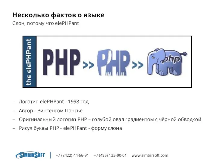 +7 (8422) 44-66-91 +7 (495) 133-90-01 www.simbirsoft.com Несколько фактов о