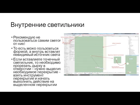 Внутренние светильники Рекомендую не пользоваться самим светом от них! То есть можо пользовться