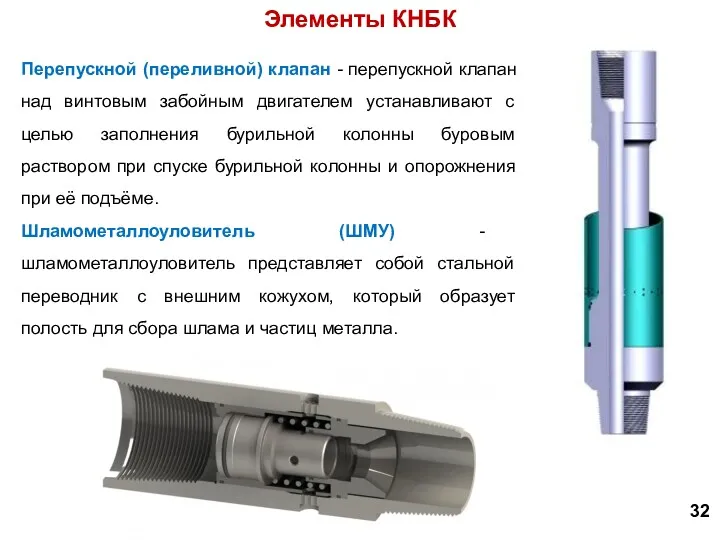 Перепускной (переливной) клапан - перепускной клапан над винтовым забойным двигателем устанавливают с целью