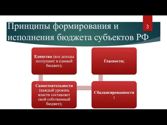 Принципы формирования и исполнения бюджета субъектов РФ