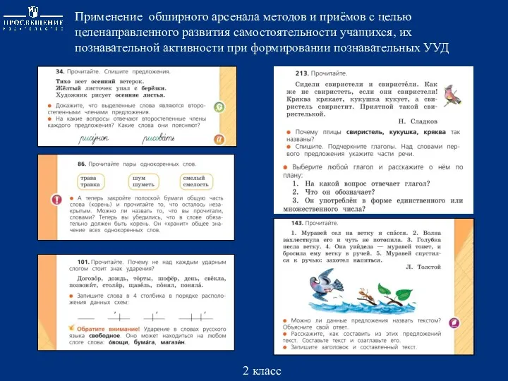 Применение обширного арсенала методов и приёмов с целью целенаправленного развития