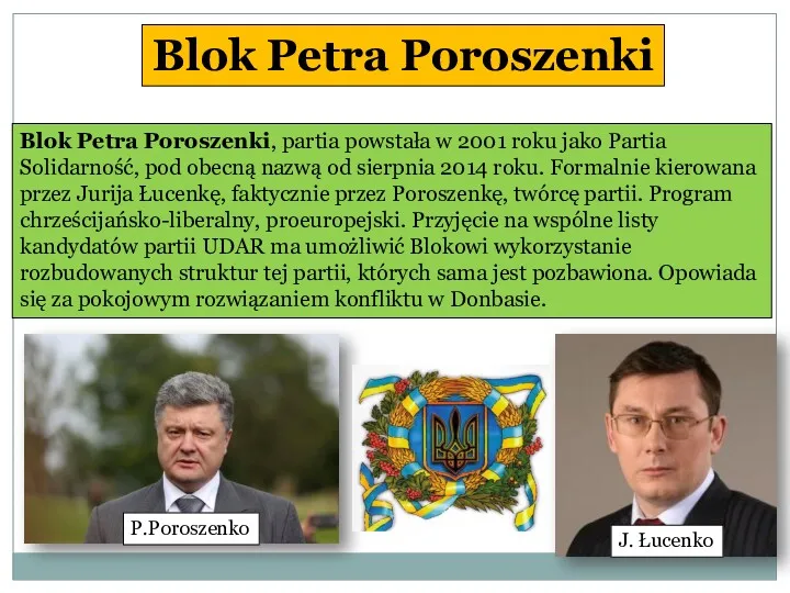 Blok Petra Poroszenki, partia powstała w 2001 roku jako Partia
