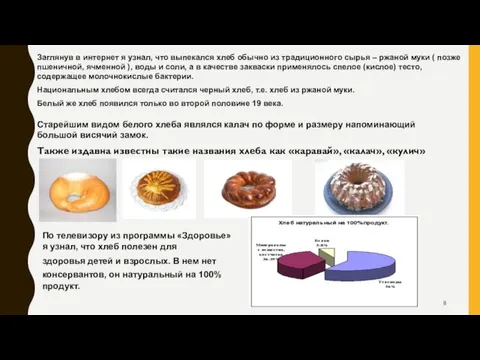 Заглянув в интернет я узнал, что выпекался хлеб обычно из традиционного сырья –