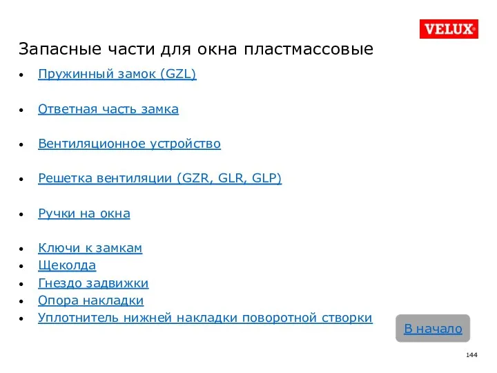 Запасные части для окна пластмассовые Пружинный замок (GZL) Ответная часть